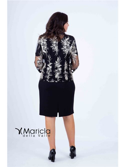tubino+giacca ricamo PAOLA FORTI | PF6240NERO